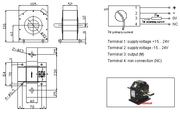 Closed-loop Hall current sensor CHB-1000TH